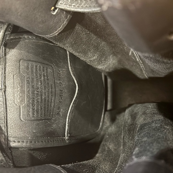 90s Coach Black Leather Bucket Bag - Picture 6 of 7